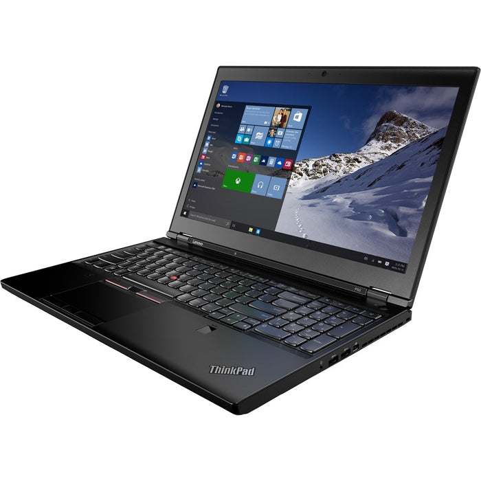Lenovo ThinkPad P50 15.6" Laptop Intel Xeon E3-1505M 2.7 GHz 16 GB 512 GB SSD Windows 10 Pro - Refurbished
