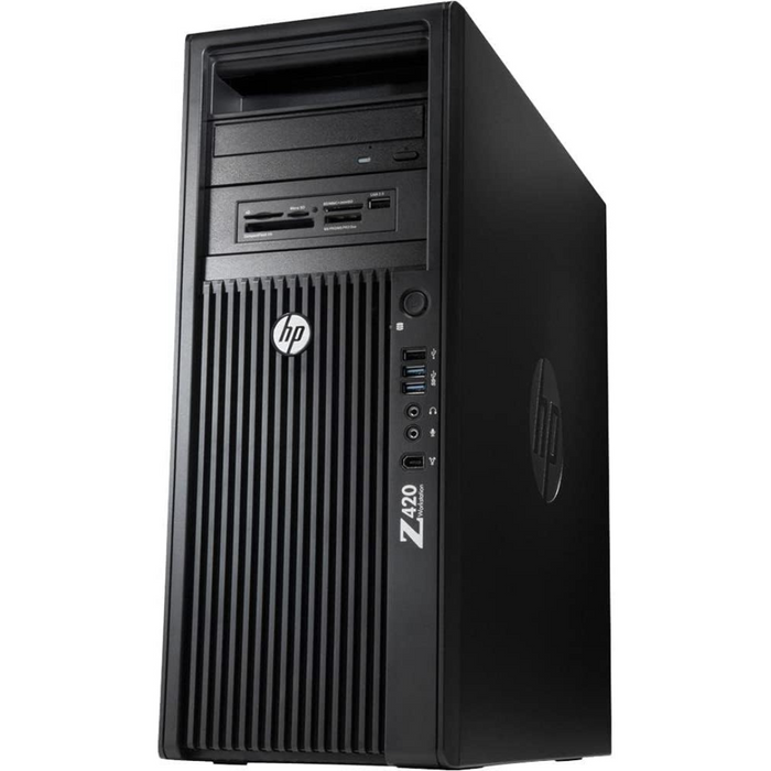 HP Workstation Z420 Tower Desktop Intel Xeon E5-1620 3.6 GHz 16GB 500GB HDD Windows 10 Pro Refurbished