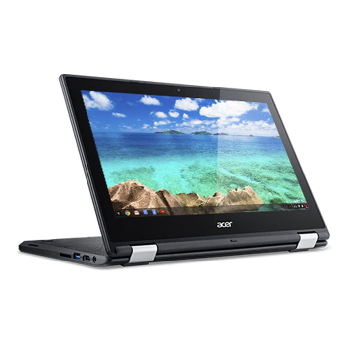 Acer R11 11.6" Convertible Touch Chromebook Intel Celeron N3060 1.6GHz, 4GB RAM, 16GB Solid State Drive, Webcam, Chrome OS - Refurbished