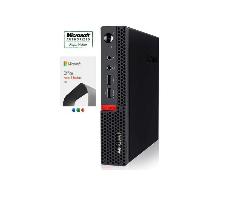 Lenovo ThinkCentre M700 TINY Intel Core i5-6500T 2.2Ghz ,8GB RAM 256GB Solid State Drive Windows 10 Pro-Refurbished + Office Home & Student 2021